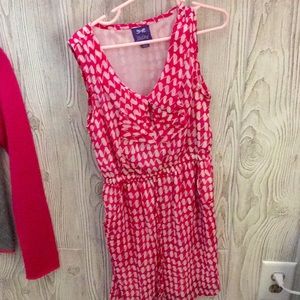 A pink and white dress